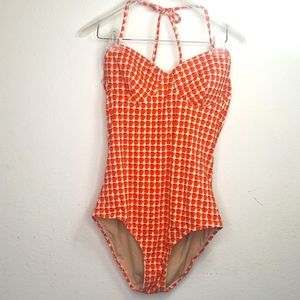 J. CREW One Piece Bathing suit Fruit Orange 12